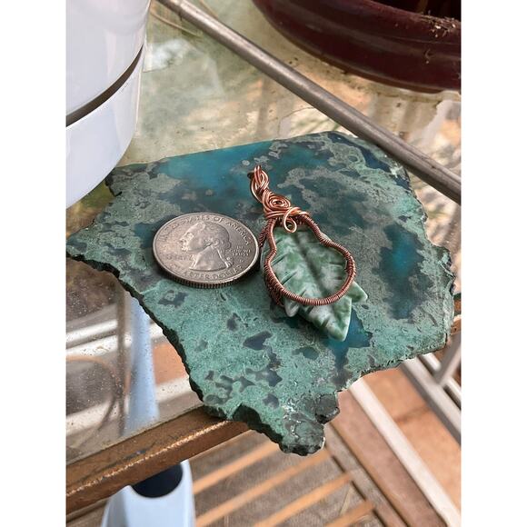 Tree Agate Wire Wrap Pendant, WireWeavedUniques - Picture 3 of 11